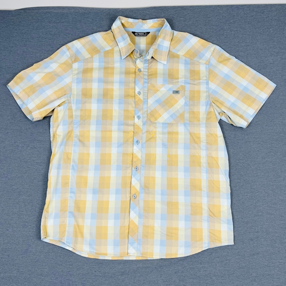 Arc’teryx Yellow and White Plaid Men's Shirt